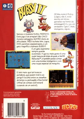 Bubsy II (USA, Europe) box cover back